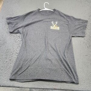 Buck Wear Shirt Mens Large Gray Huntin Bucks Drivin Trucks Deer Graphic Tee